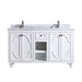 Laviva | Odyssey 60" White Double Sink Bathroom Vanity with White Stripes Marble Countertop Laviva - Vanities Laviva   