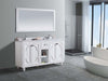 Laviva | Odyssey 60" White Double Sink Bathroom Vanity with White Stripes Marble Countertop Laviva - Vanities Laviva   