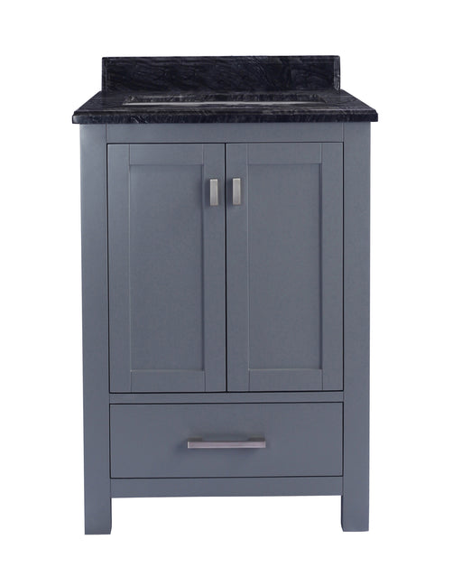 Laviva | Wilson 24" Grey Bathroom Vanity with Black Wood Marble Countertop Laviva - Vanities Laviva   