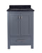 Laviva | Wilson 24" Grey Bathroom Vanity with Black Wood Marble Countertop Laviva - Vanities Laviva   