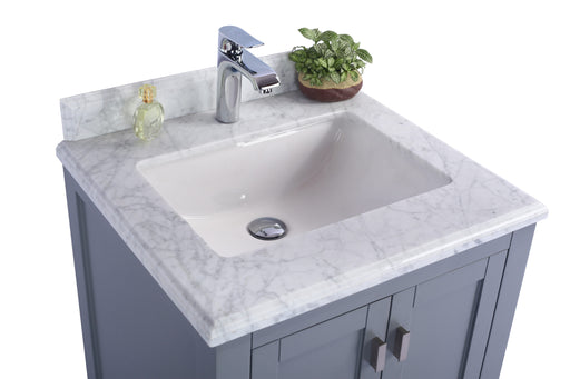 Laviva | Wilson 24" Grey Bathroom Vanity with White Carrara Marble Countertop Laviva - Vanities Laviva   