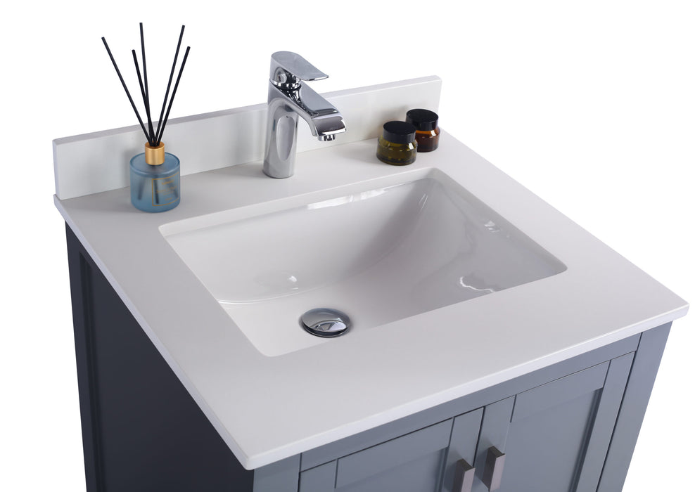 Laviva | Wilson 24" Grey Bathroom Vanity with White Quartz Countertop Laviva - Vanities Laviva   