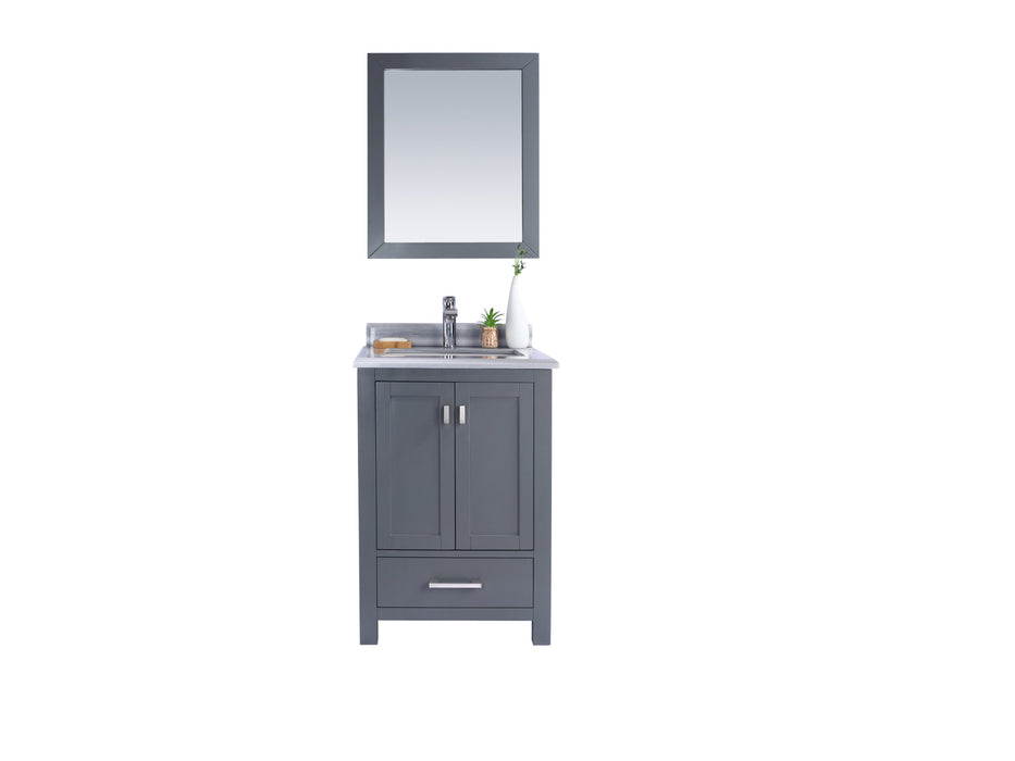 Laviva | Wilson 24" Grey Bathroom Vanity with White Stripes Marble Countertop Laviva - Vanities Laviva   