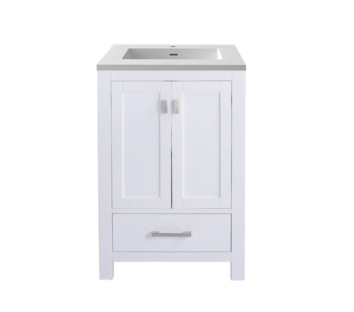 Laviva | Wilson 24" White Bathroom Vanity with Matte White VIVA Stone Solid Surface Countertop Laviva - Vanities Laviva   