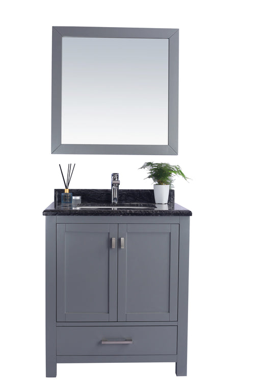 Laviva | Wilson 30" Grey Bathroom Vanity with Black Wood Marble Countertop Laviva - Vanities Laviva   