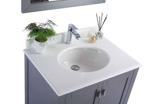 Laviva | Wilson 30" Grey Bathroom Vanity with Pure White Phoenix Stone Countertop Laviva - Vanities Laviva   