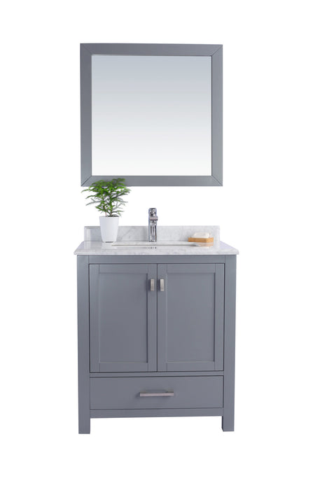 Laviva | Wilson 30" Grey Bathroom Vanity with White Carrara Marble Countertop Laviva - Vanities Laviva   