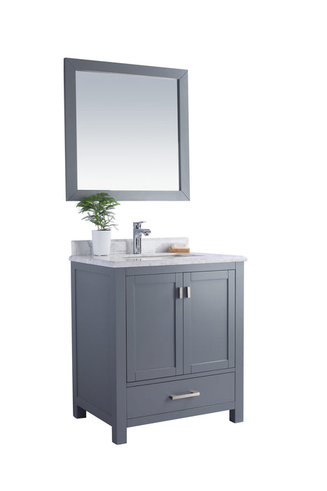 Laviva | Wilson 30" Grey Bathroom Vanity with White Carrara Marble Countertop Laviva - Vanities Laviva   