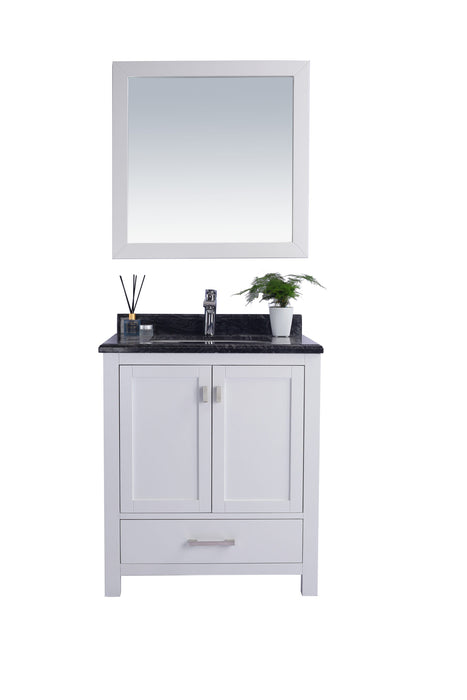 Laviva | Wilson 30" White Bathroom Vanity with Black Wood Marble Countertop Laviva - Vanities Laviva   