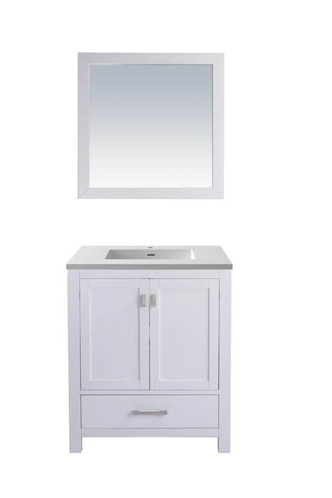 Laviva | Wilson 30" White Bathroom Vanity with Matte White VIVA Stone Solid Surface Countertop Laviva - Vanities Laviva   