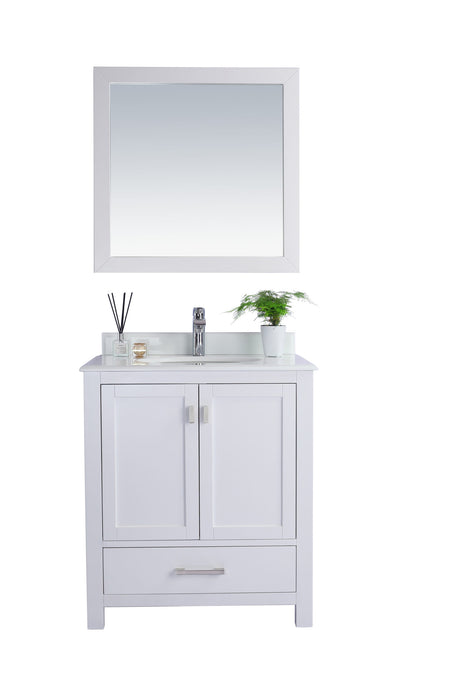 Laviva | Wilson 30" White Bathroom Vanity with Pure White Phoenix Stone Countertop Laviva - Vanities Laviva   