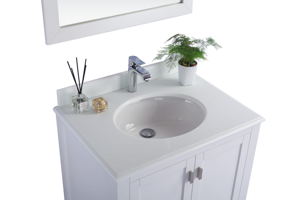 Laviva | Wilson 30" White Bathroom Vanity with Pure White Phoenix Stone Countertop Laviva - Vanities Laviva   