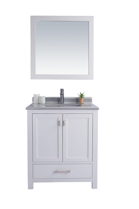 Laviva | Wilson 30" White Bathroom Vanity with White Stripes Marble Countertop Laviva - Vanities Laviva   