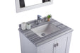 Laviva | Wilson 30" White Bathroom Vanity with White Stripes Marble Countertop Laviva - Vanities Laviva   