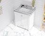 Laviva | Wilson 30" White Bathroom Vanity with White Stripes Marble Countertop Laviva - Vanities Laviva   