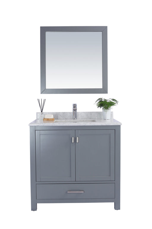 Laviva | Wilson 36" Grey Bathroom Vanity with White Carrara Marble Countertop Laviva - Vanities Laviva   