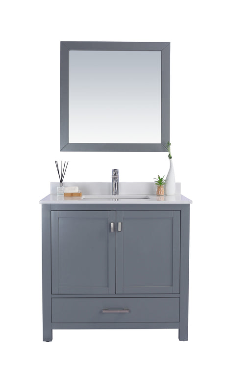 Laviva | Wilson 36" Grey Bathroom Vanity with White Quartz Countertop Laviva - Vanities Laviva   