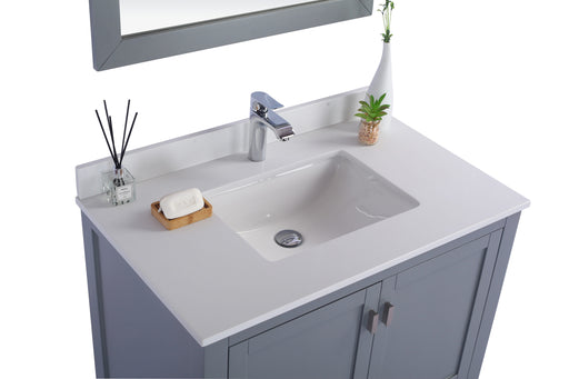 Laviva | Wilson 36" Grey Bathroom Vanity with White Quartz Countertop Laviva - Vanities Laviva   