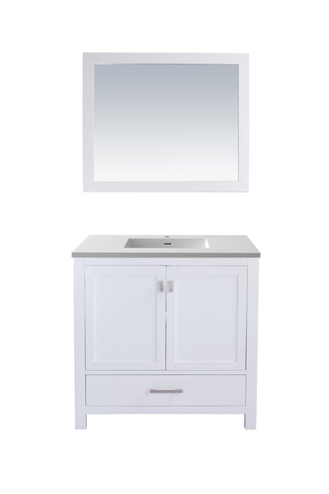 Laviva | Wilson 36" White Bathroom Vanity with Matte White VIVA Stone Solid Surface Countertop Laviva - Vanities Laviva   