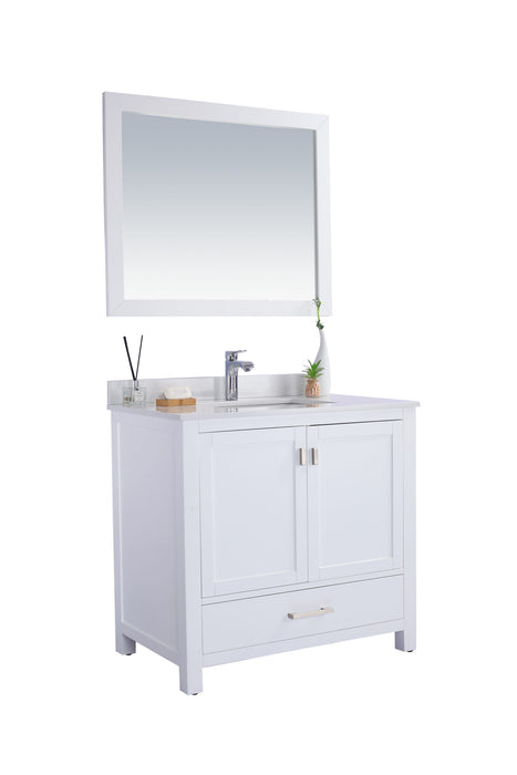 Laviva | Wilson 36" White Bathroom Vanity with White Quartz Countertop Laviva - Vanities Laviva   