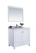 Laviva | Wilson 36" White Bathroom Vanity with White Stripes Marble Countertop Laviva - Vanities Laviva   