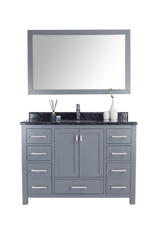 Laviva | Wilson 48" Grey Bathroom Vanity with Black Wood Marble Countertop Laviva - Vanities Laviva   