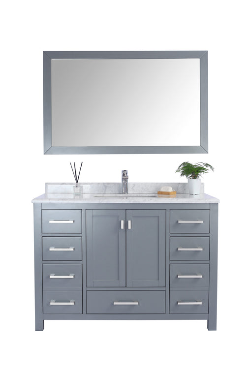 Laviva | Wilson 48" Grey Bathroom Vanity with White Carrara Marble Countertop Laviva - Vanities Laviva   