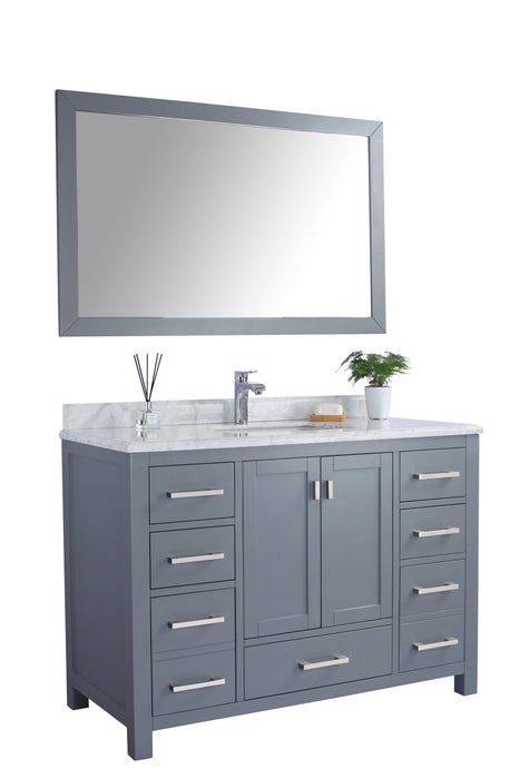 Laviva | Wilson 48" Grey Bathroom Vanity with White Carrara Marble Countertop Laviva - Vanities Laviva   