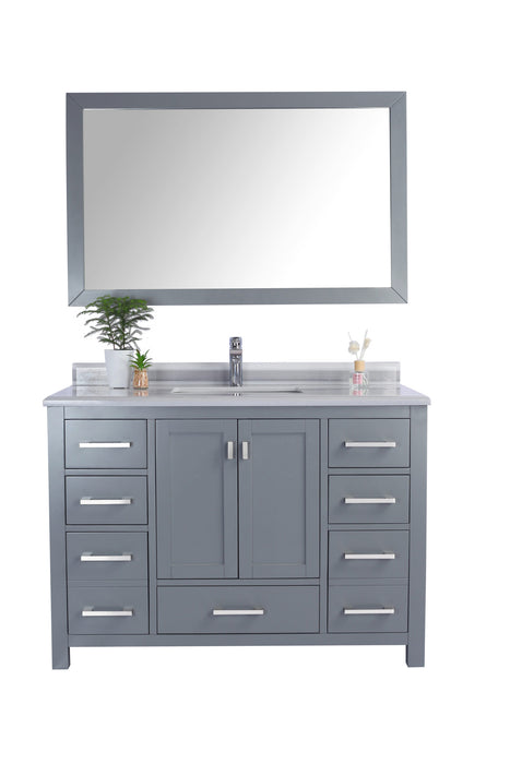 Laviva | Wilson 48" Grey Bathroom Vanity with White Stripes Marble Countertop Laviva - Vanities Laviva   