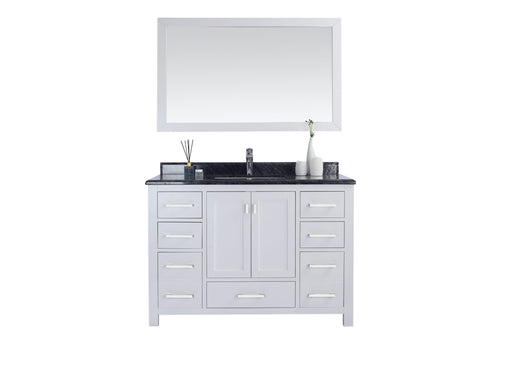 Laviva | Wilson 48" White Bathroom Vanity with Black Wood Marble Countertop Laviva - Vanities Laviva   