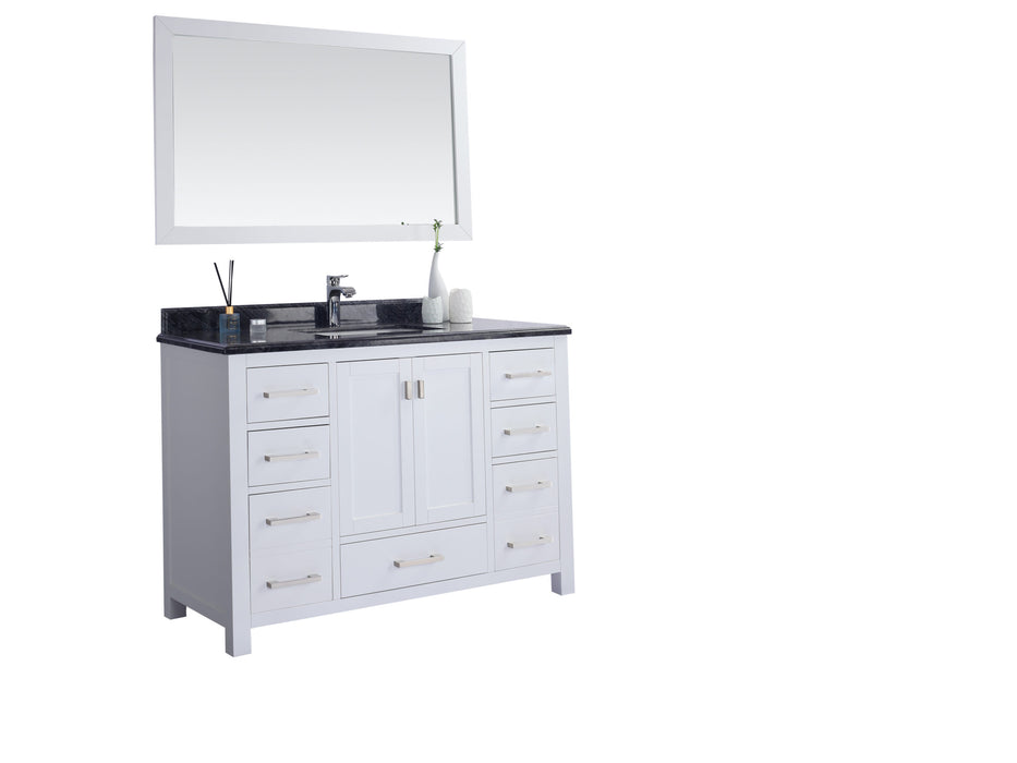 Laviva | Wilson 48" White Bathroom Vanity with Black Wood Marble Countertop Laviva - Vanities Laviva   