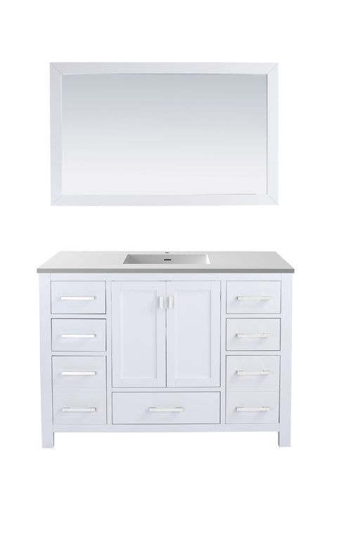 Laviva | Wilson 48" White Bathroom Vanity with Matte White VIVA Stone Solid Surface Countertop Laviva - Vanities Laviva   