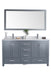 Laviva | Wilson 60" Grey Double Sink Bathroom Vanity with White Carrara Marble Countertop Laviva - Vanities Laviva   