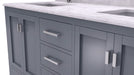 Laviva | Wilson 60" Grey Double Sink Bathroom Vanity with White Carrara Marble Countertop Laviva - Vanities Laviva   