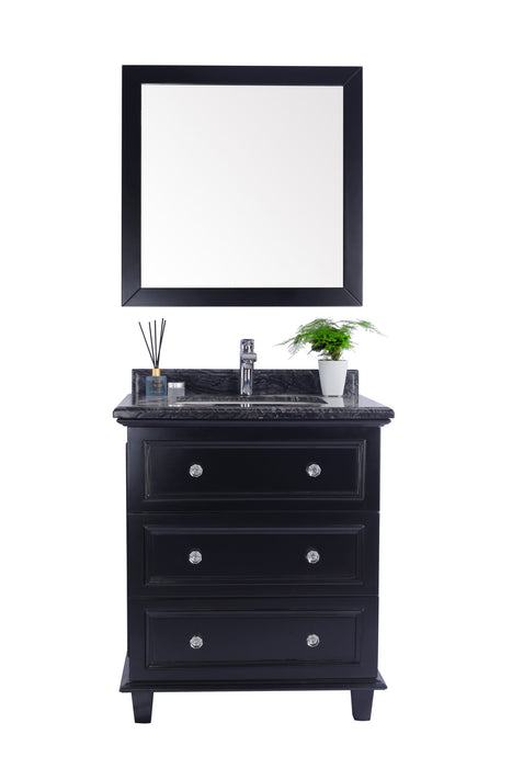 Laviva | Luna 30" Espresso Bathroom Vanity with Black Wood Marble Countertop Laviva - Vanities Laviva   