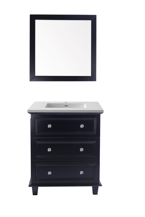 Laviva | Luna 30" Espresso Bathroom Vanity with Matte White VIVA Stone Solid Surface Countertop Laviva - Vanities Laviva   