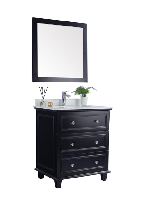 Laviva | Luna 30" Espresso Bathroom Vanity with Pure White Phoenix Stone Countertop Laviva - Vanities Laviva   