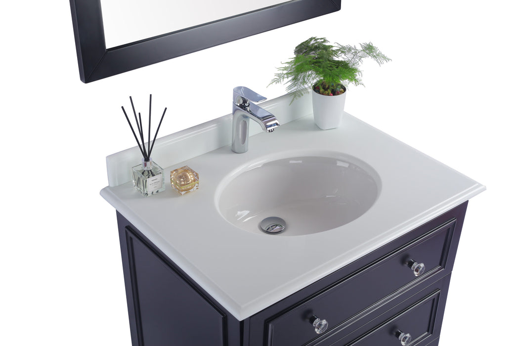 Laviva | Luna 30" Espresso Bathroom Vanity with Pure White Phoenix Stone Countertop Laviva - Vanities Laviva   