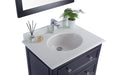 Laviva | Luna 30" Espresso Bathroom Vanity with Pure White Phoenix Stone Countertop Laviva - Vanities Laviva   