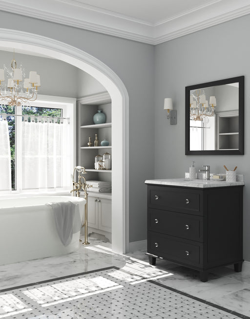 Laviva | Luna 30" Espresso Bathroom Vanity with White Carrara Marble Countertop Laviva - Vanities Laviva   