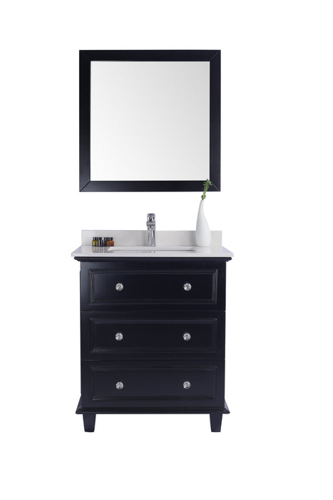 Laviva | Luna 30" Espresso Bathroom Vanity with White Quartz  Countertop Laviva - Vanities Laviva   