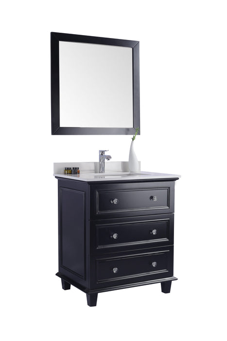 Laviva | Luna 30" Espresso Bathroom Vanity with White Quartz  Countertop Laviva - Vanities Laviva   