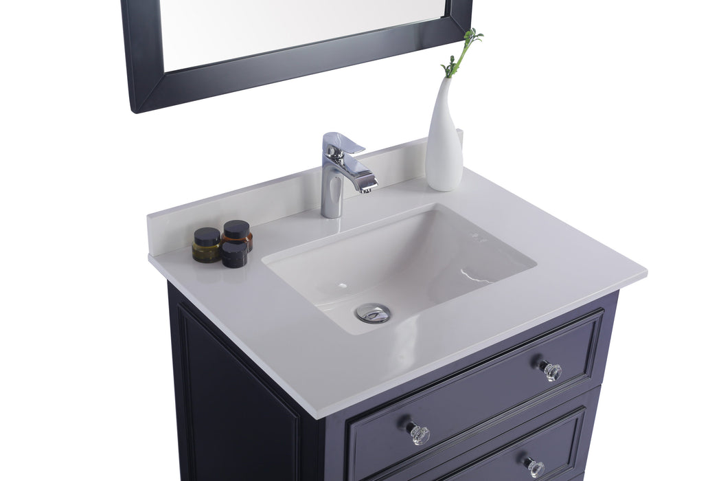 Laviva | Luna 30" Espresso Bathroom Vanity with White Quartz  Countertop Laviva - Vanities Laviva   