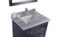 Laviva | Luna 30" Espresso Bathroom Vanity with White Stripes Marble Countertop Laviva - Vanities Laviva   