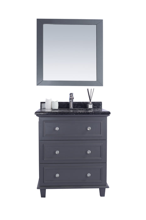 Laviva | Luna 30" Maple Grey Bathroom Vanity with Black Wood Marble Countertop Laviva - Vanities Laviva   