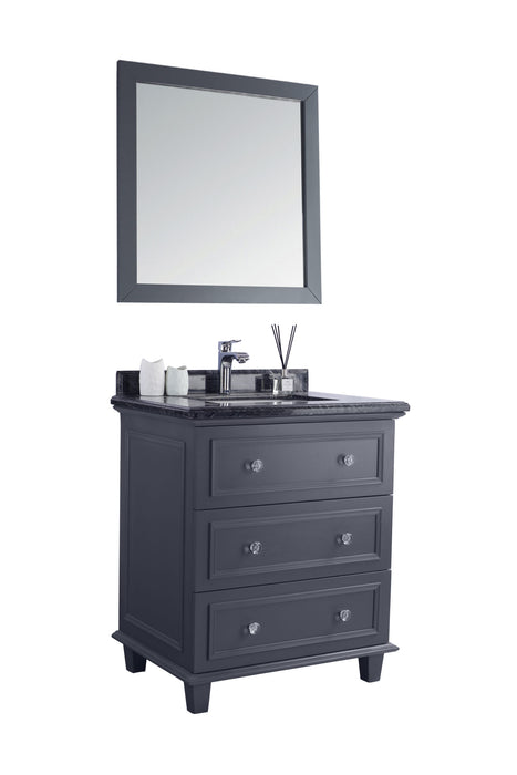 Laviva | Luna 30" Maple Grey Bathroom Vanity with Black Wood Marble Countertop Laviva - Vanities Laviva   