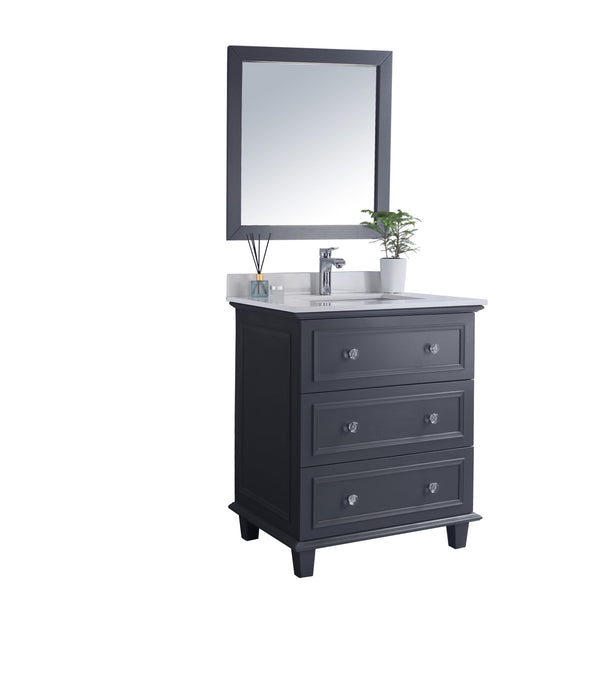 Laviva | Luna 30" Maple Grey Bathroom Vanity with White Quartz Countertop Laviva - Vanities Laviva   