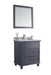 Laviva | Luna 30" Maple Grey Bathroom Vanity with White Stripes Marble Countertop Laviva - Vanities Laviva   