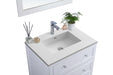 Laviva | Luna 30" White Bathroom Vanity with Matte White VIVA Stone Solid Surface Countertop Laviva - Vanities Laviva   