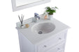 Laviva | Luna 30" White Bathroom Vanity with Pure White Phoenix Stone Countertop Laviva - Vanities Laviva   